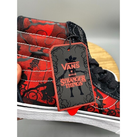 Vans Shoes Mens 10 Stranger Things SK8-Hi High Top Reissue Skate Sneakers Black - Picture 12 of 16